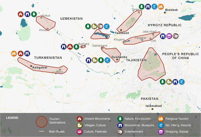 Heart of Central Asia Destinations